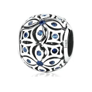 Blue Crystal Bead Charm