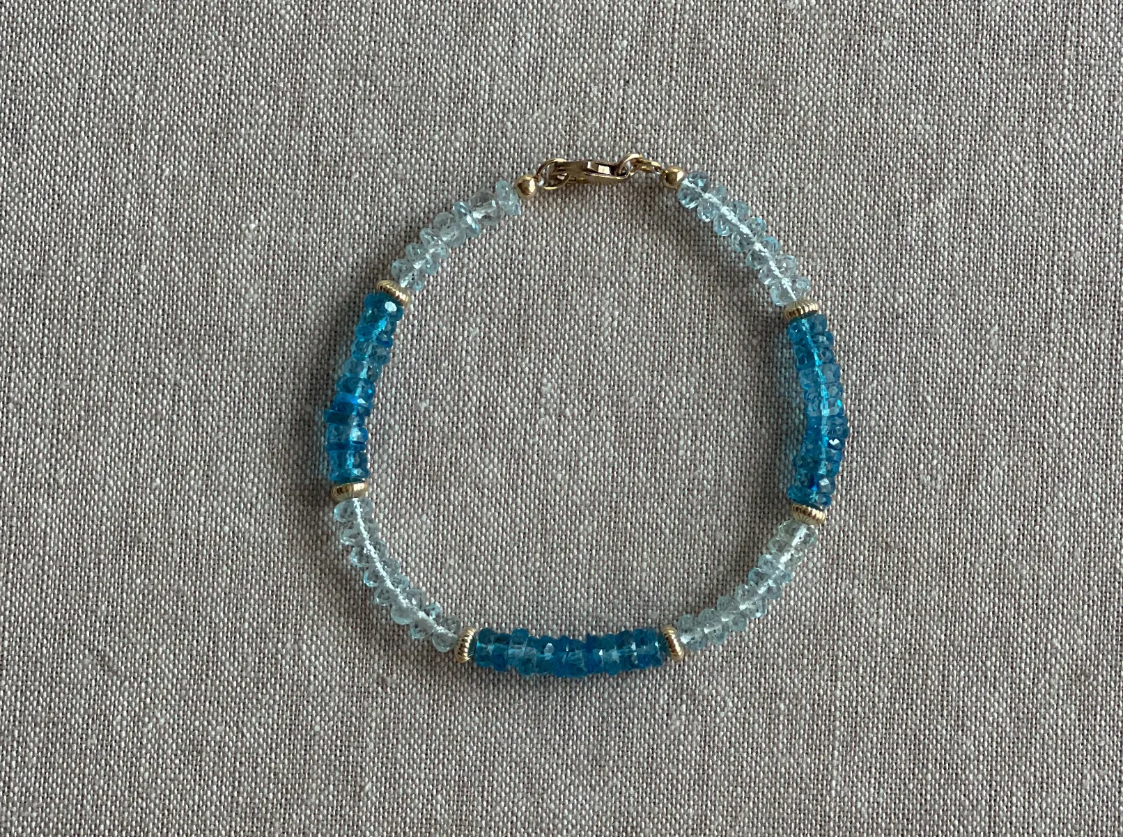 Blue Topaz Segments Bracelet