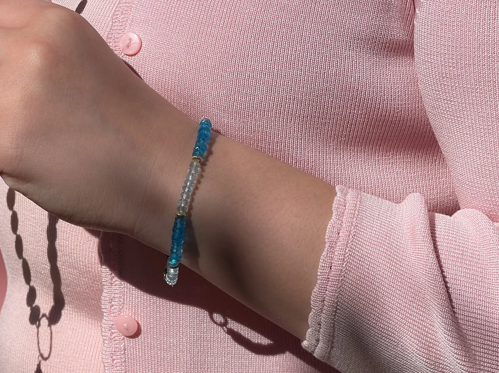 Blue Topaz Segments Bracelet