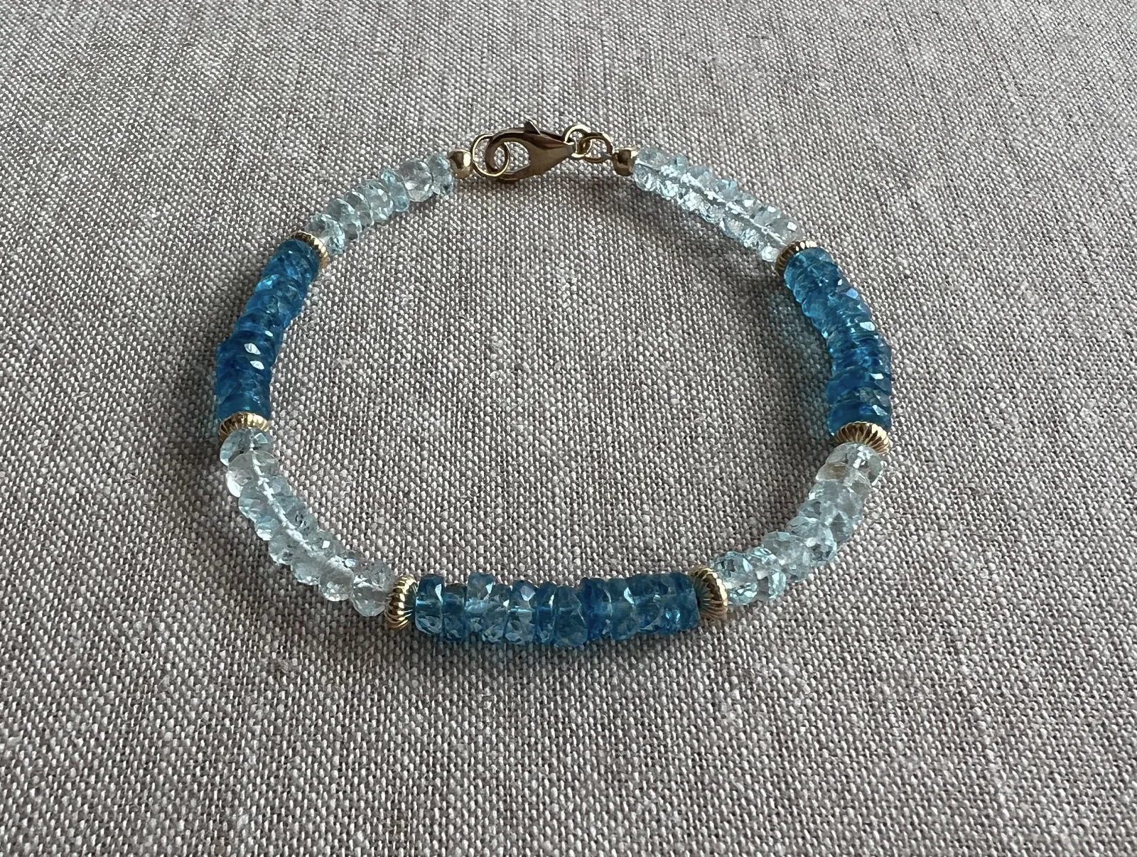 Blue Topaz Segments Bracelet