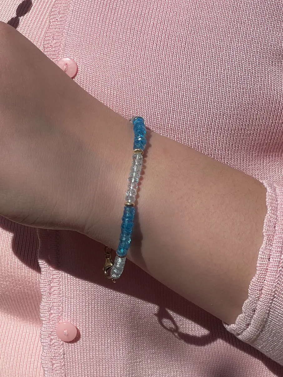Blue Topaz Segments Bracelet
