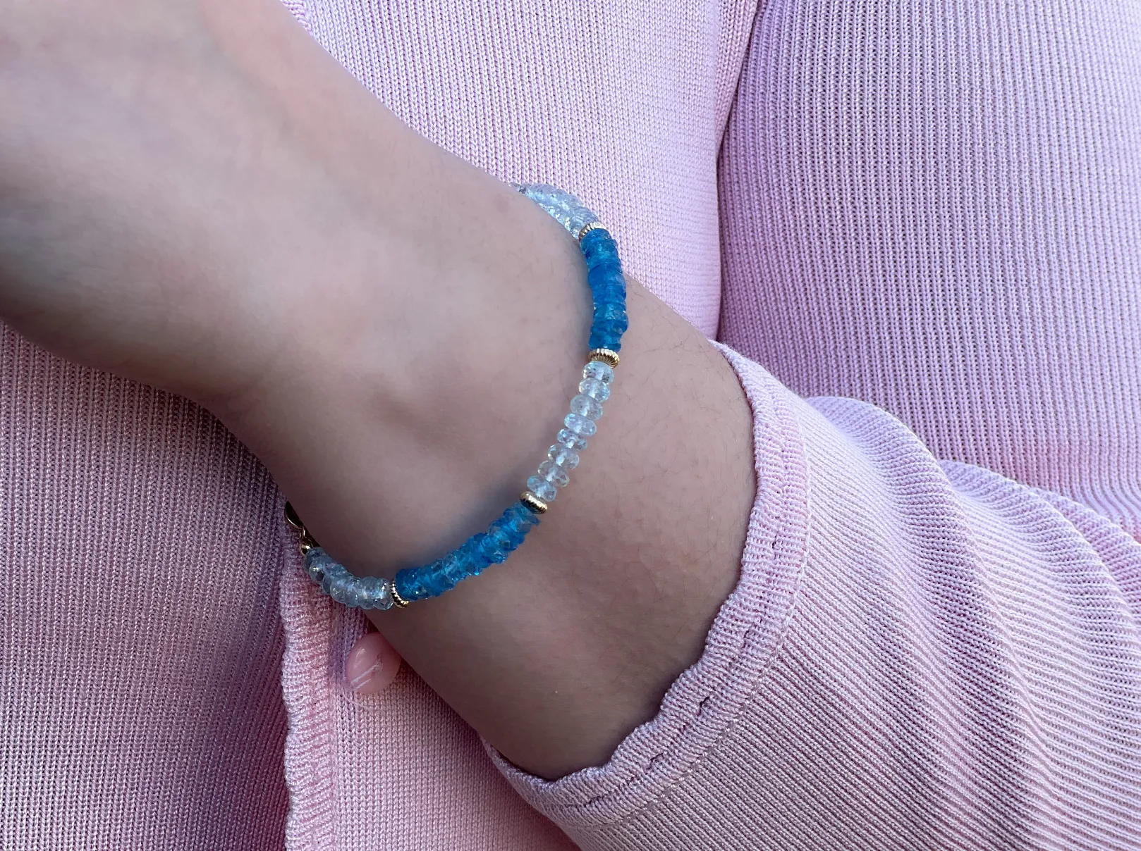 Blue Topaz Segments Bracelet