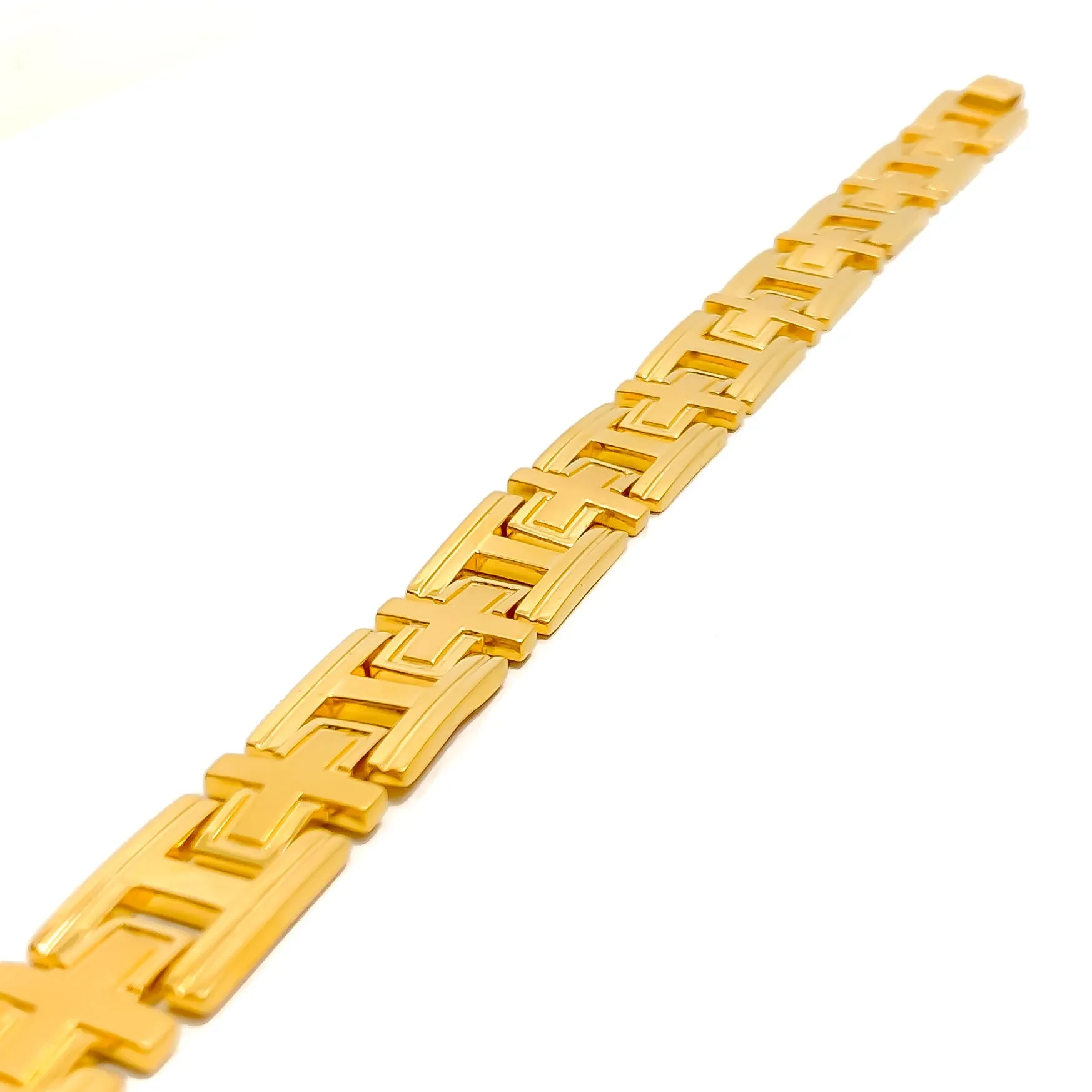 Bold Luminous 22K Gold Men's Bracelet