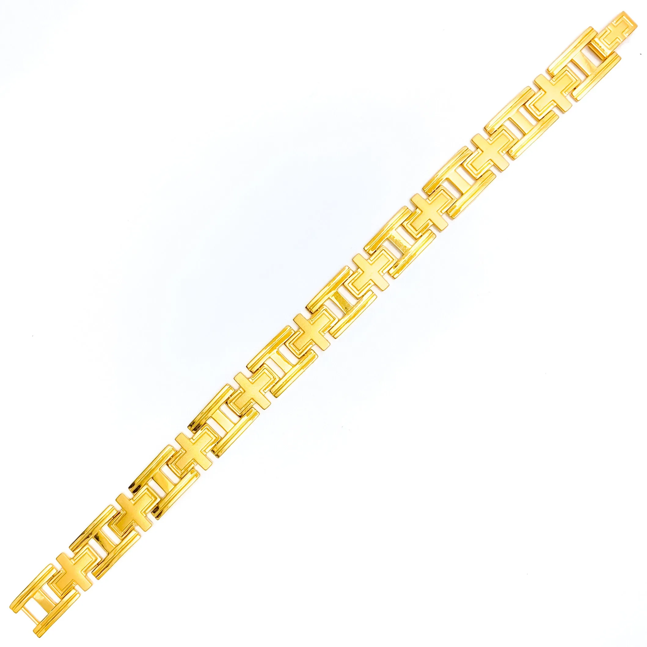 Bold Luminous 22K Gold Men's Bracelet
