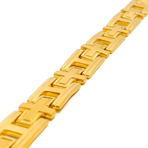 Bold Luminous 22K Gold Men's Bracelet