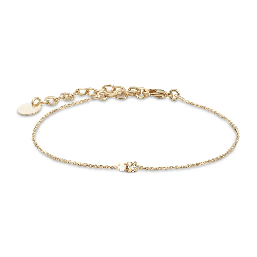 bracelet Amants : cristal/white opal