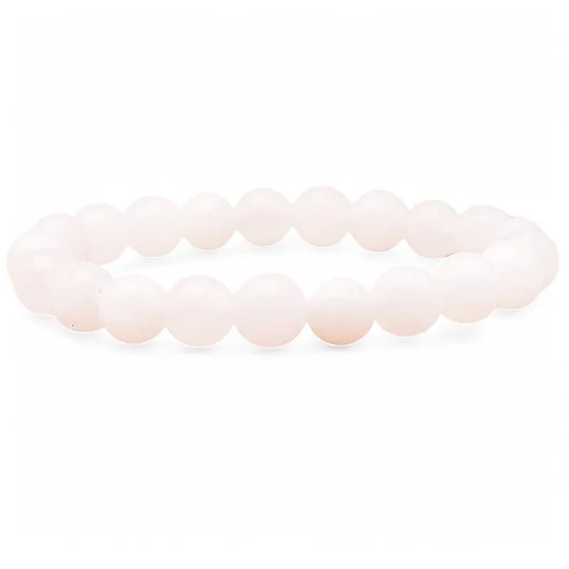 Bracelet jade blanc de Chine A (boules 7-8mm)