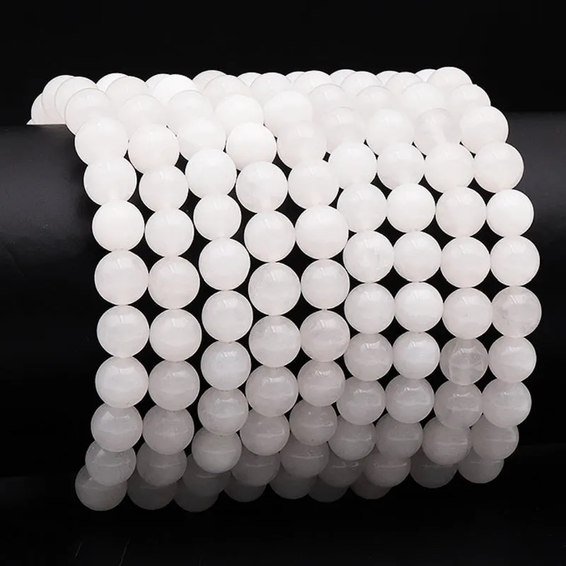 Bracelet jade blanc de Chine A (boules 7-8mm)