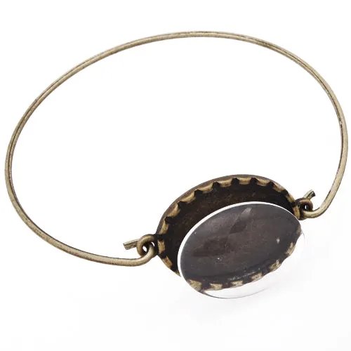 Bracelet With 18*25MM Oval Setting,Cuff,Adjustable,Antique Bronze Plated,Lead Free And Nickel Free,Sold 10PCS Per Lot