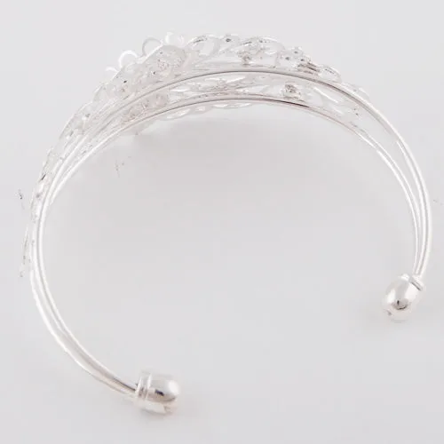 Bracelet With 18*25MM Oval Setting,Cuff,Adjustable,Silver-Plated Brass,Lead Free And Nickel Free,Sold 10PCS Per Lot