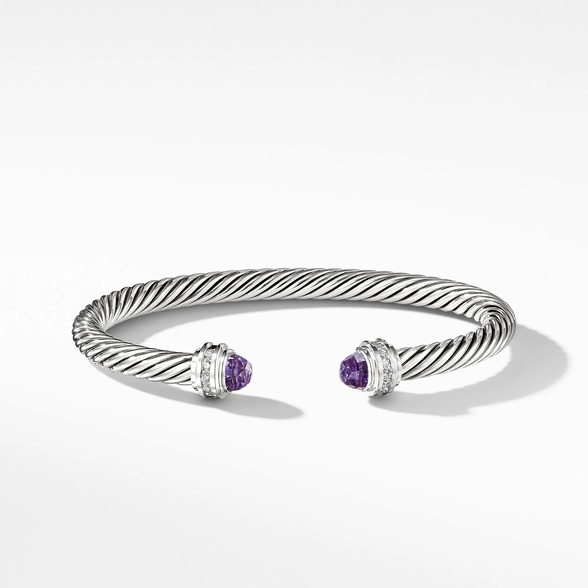 Bracelet with Amethyst and Diamonds, Size Medium