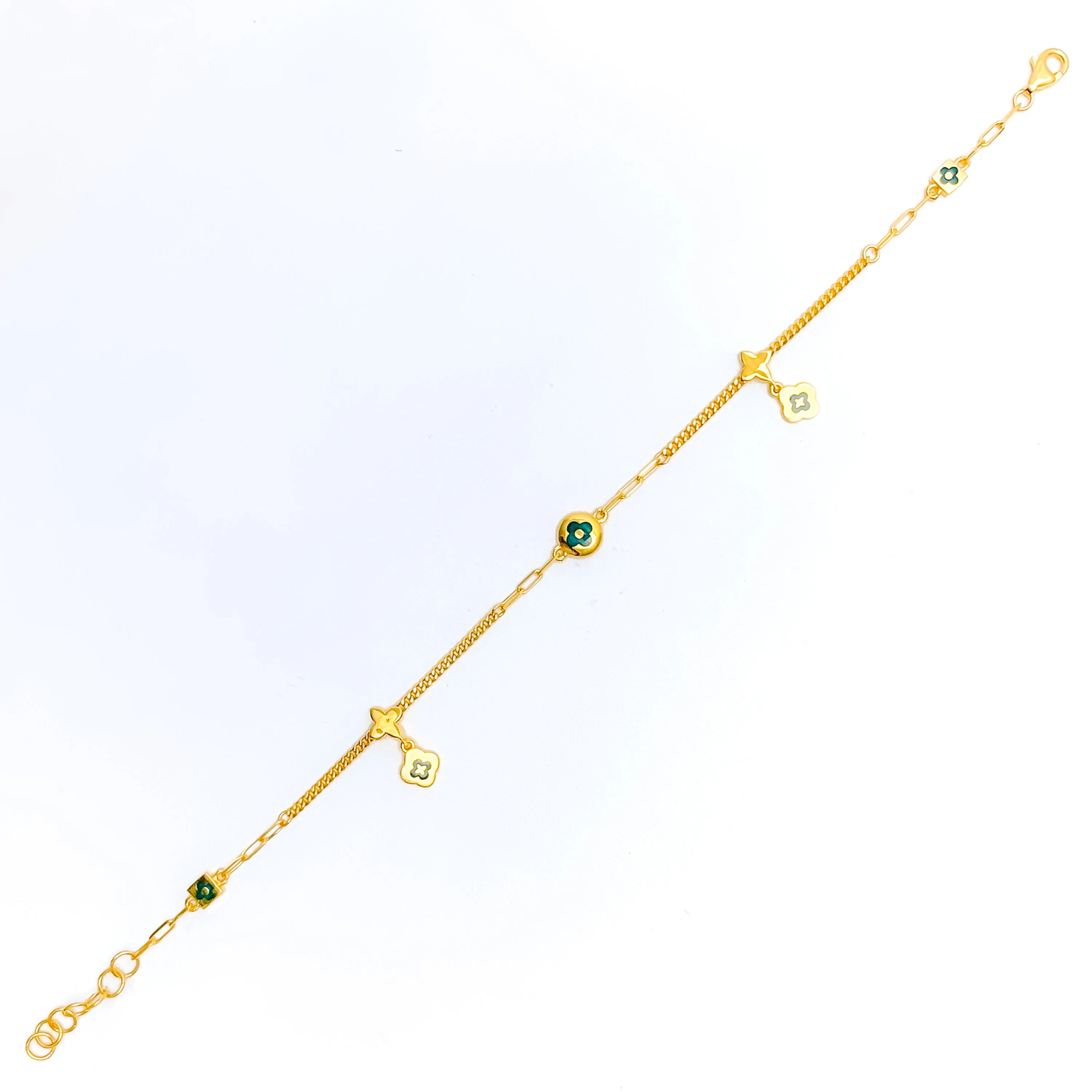 Brilliant Mod 21k Gold Bracelet
