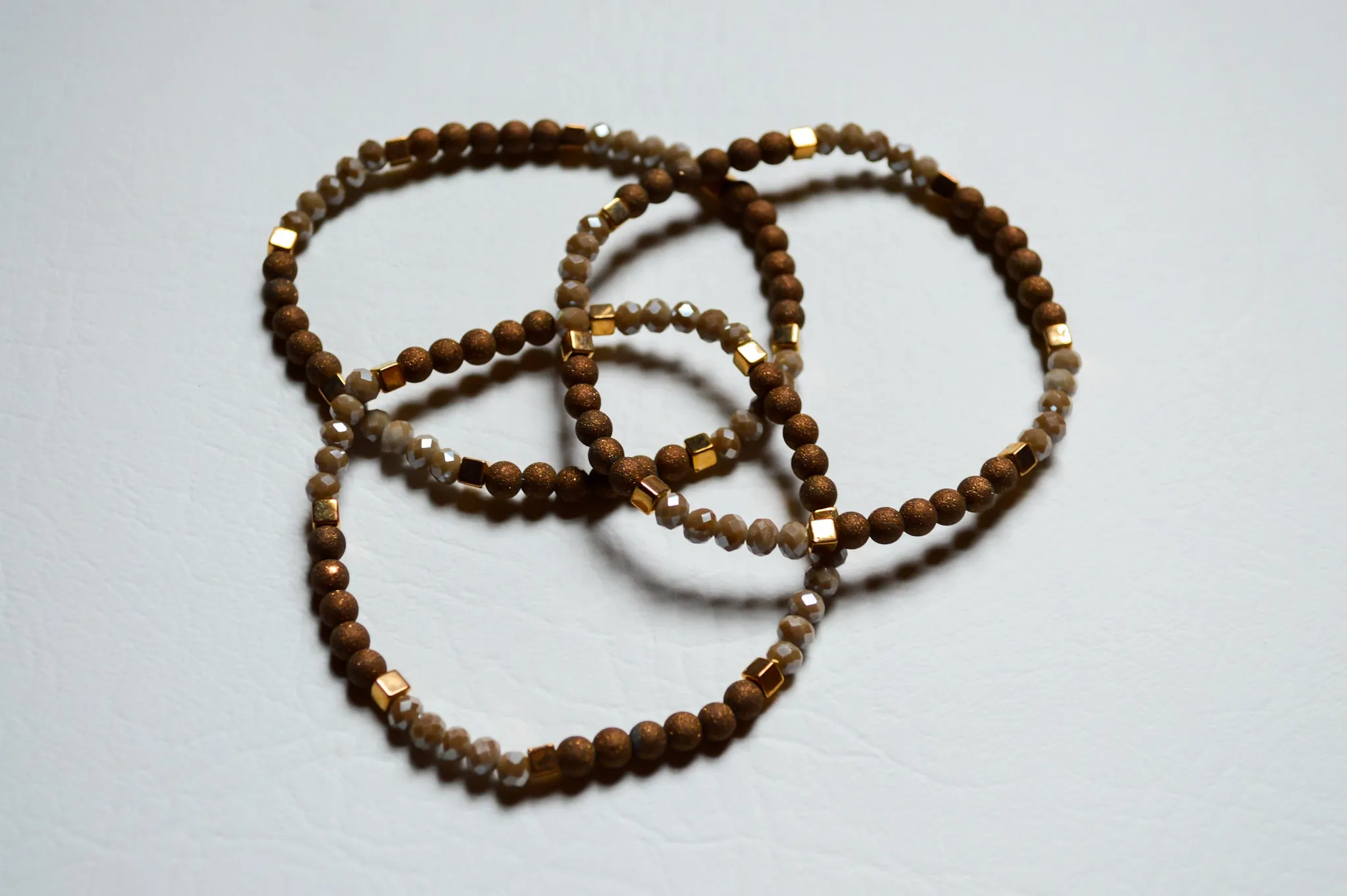 Brown Metallic Bracelets