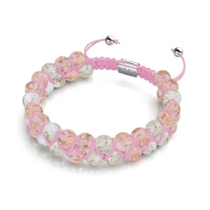 Bubblegum Dream | Rosewater x Ivory | Double Firefly Glass Bracelet