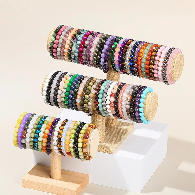 Buddha Stones Various Crystal Stone Amethyst Green Aventurine Rose Quartz Healing Bracelet