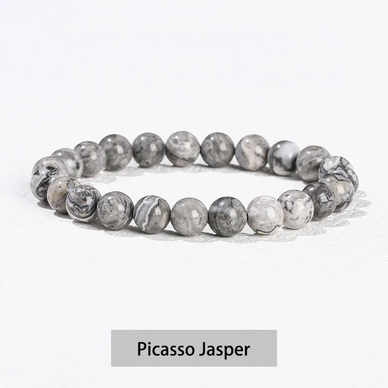 Buddha Stones Various Crystal Stone Amethyst Green Aventurine Rose Quartz Healing Bracelet