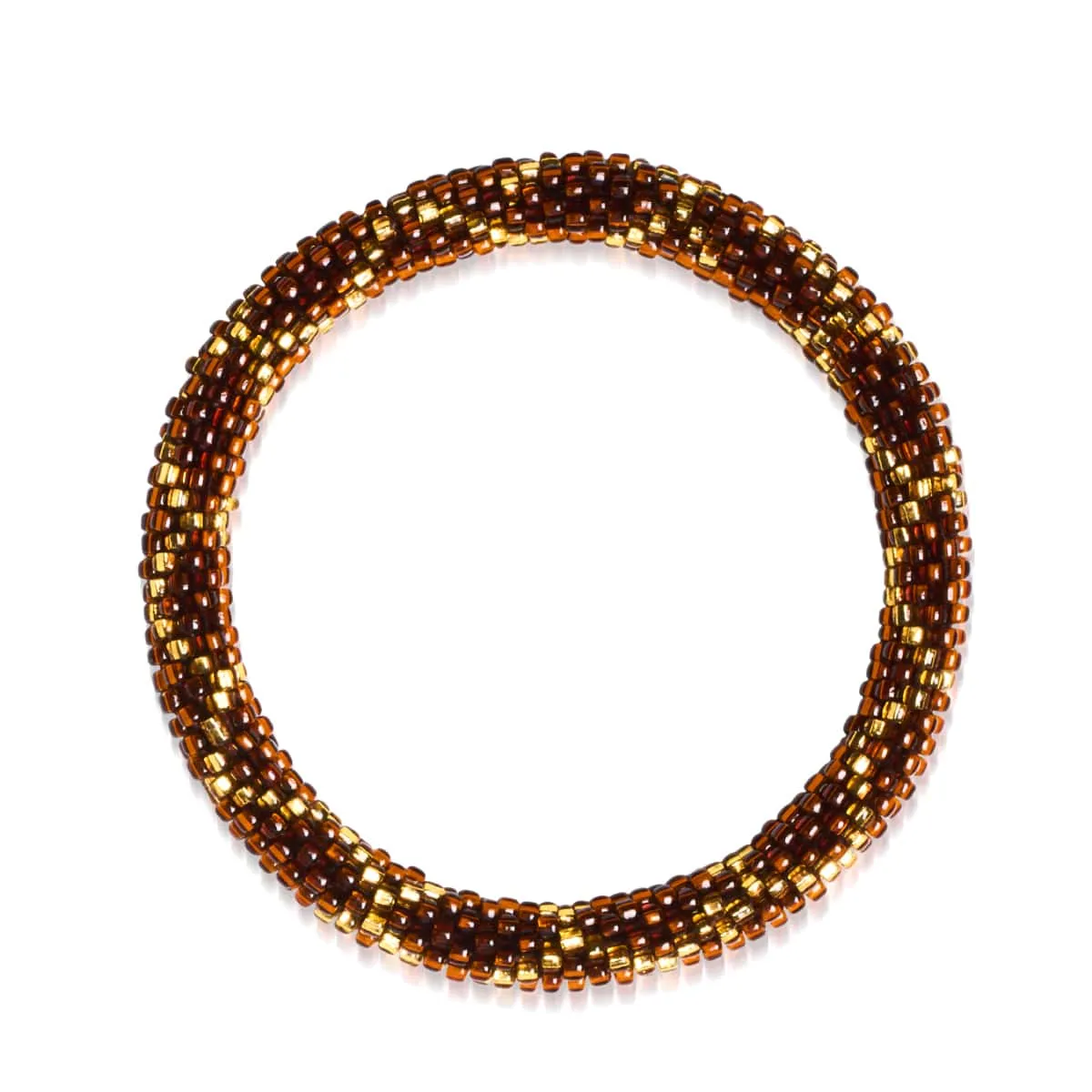 Burnt Sienna | Himalayan Glass Bead Bracelet