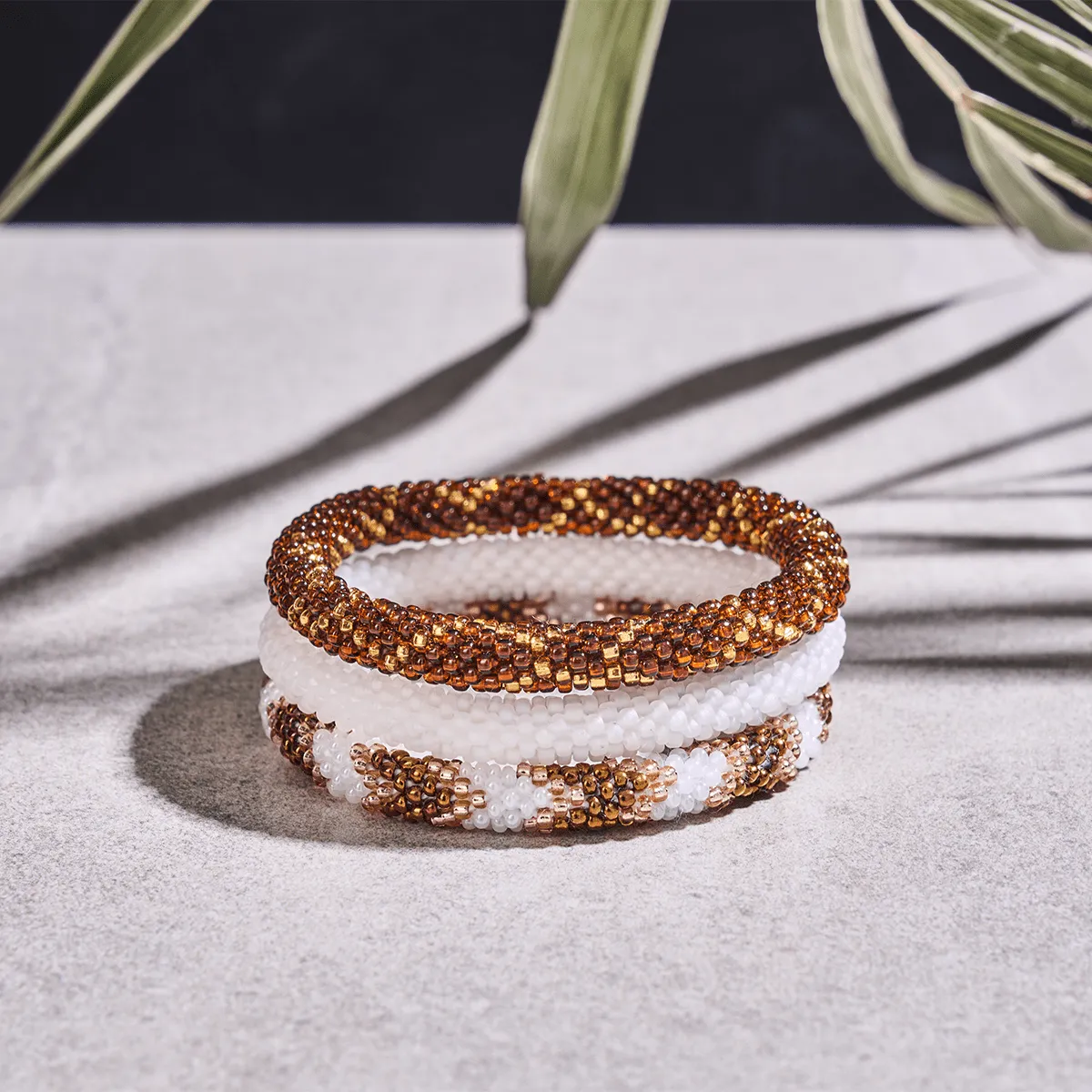 Burnt Sienna | Himalayan Glass Bead Bracelet