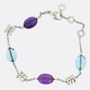 Bvlgari B.zero1 Amethyst and Blue Topaz Bracelet
