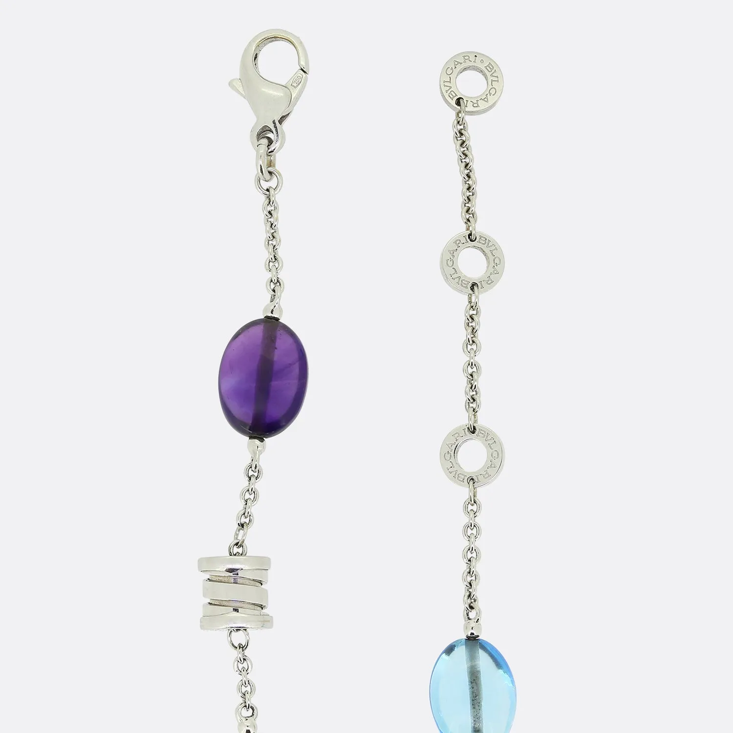 Bvlgari B.zero1 Amethyst and Blue Topaz Bracelet
