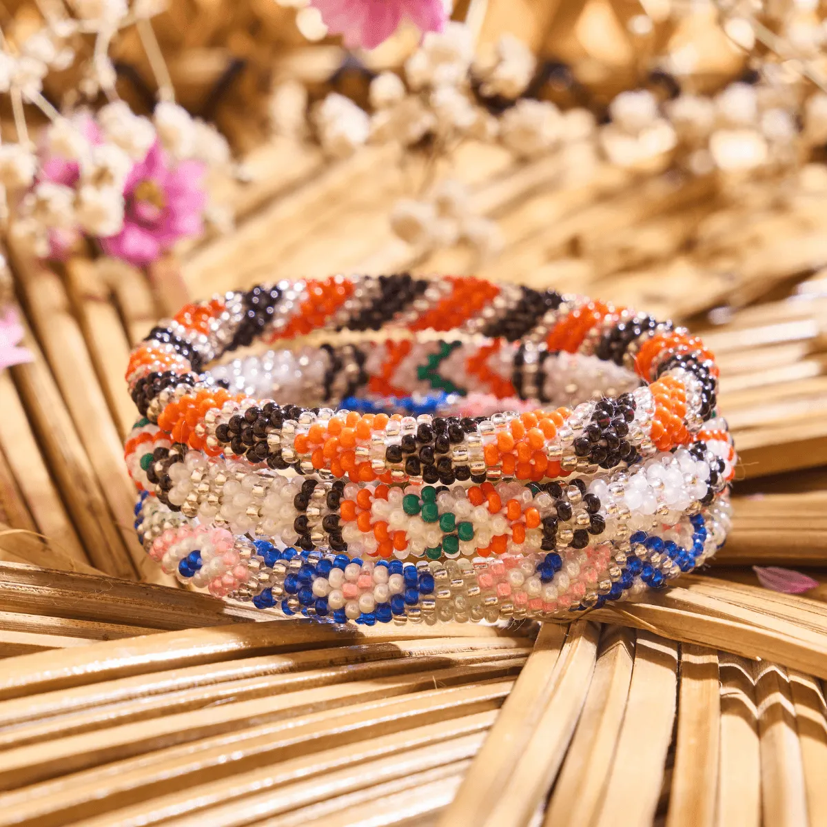 Cactus Fruit | Himalayan Glass Bead Bracelet
