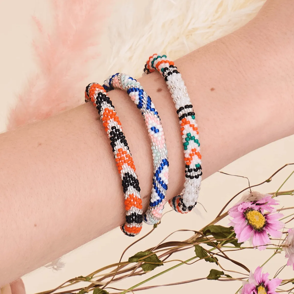 Cactus Fruit | Himalayan Glass Bead Bracelet