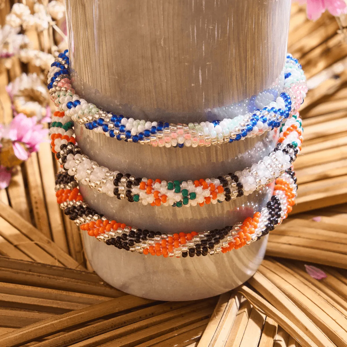 Cactus Fruit | Himalayan Glass Bead Bracelet