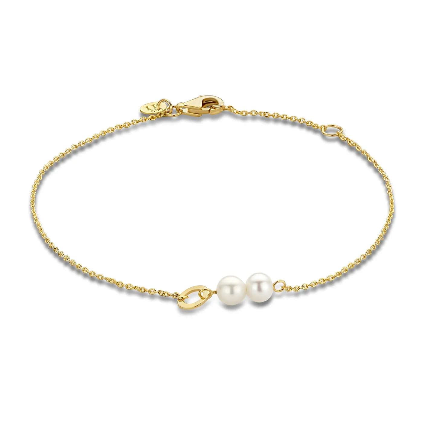 Cadeau d'Isabel 14 karat gold bracelets gift set with pearls