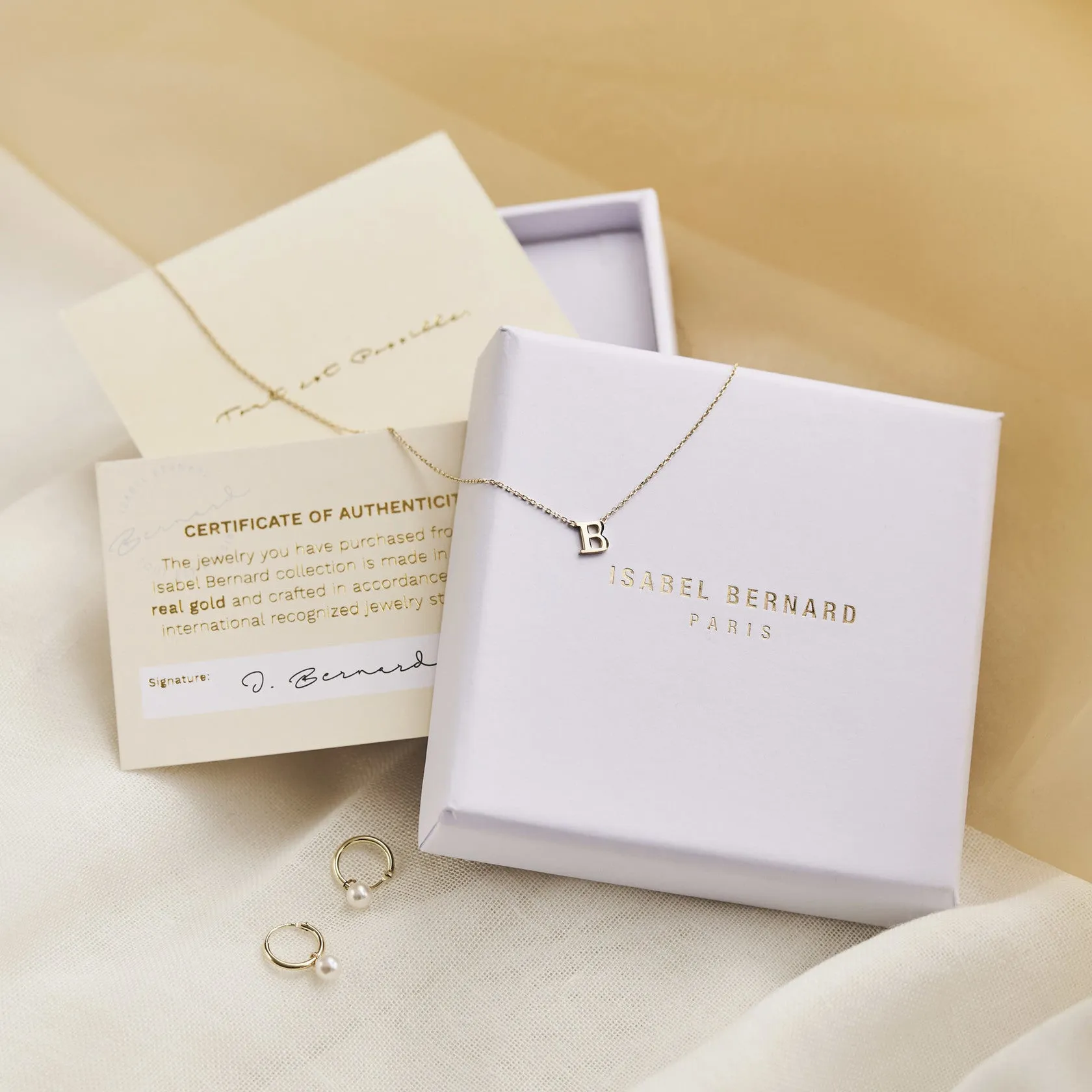 Cadeau d'Isabel 14 karat gold bracelets gift set with pearls
