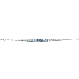 Canadian Diamond and Blue Topaz Icicle Bracelet
