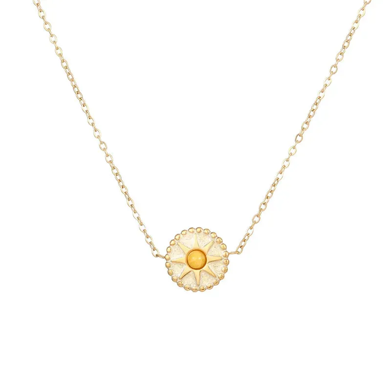 Casual Simple Style Round Star 304 Stainless Steel opal Opal Gold Plated Inlay Bracelets Necklace