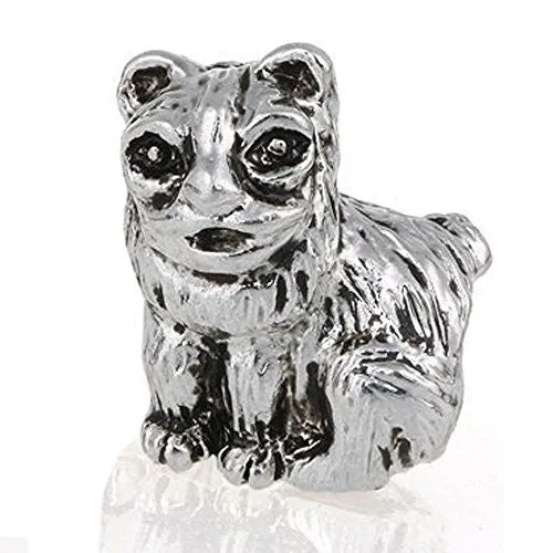 Cat Charm European Bead Compatible for Most European Snake Chain Bracelet