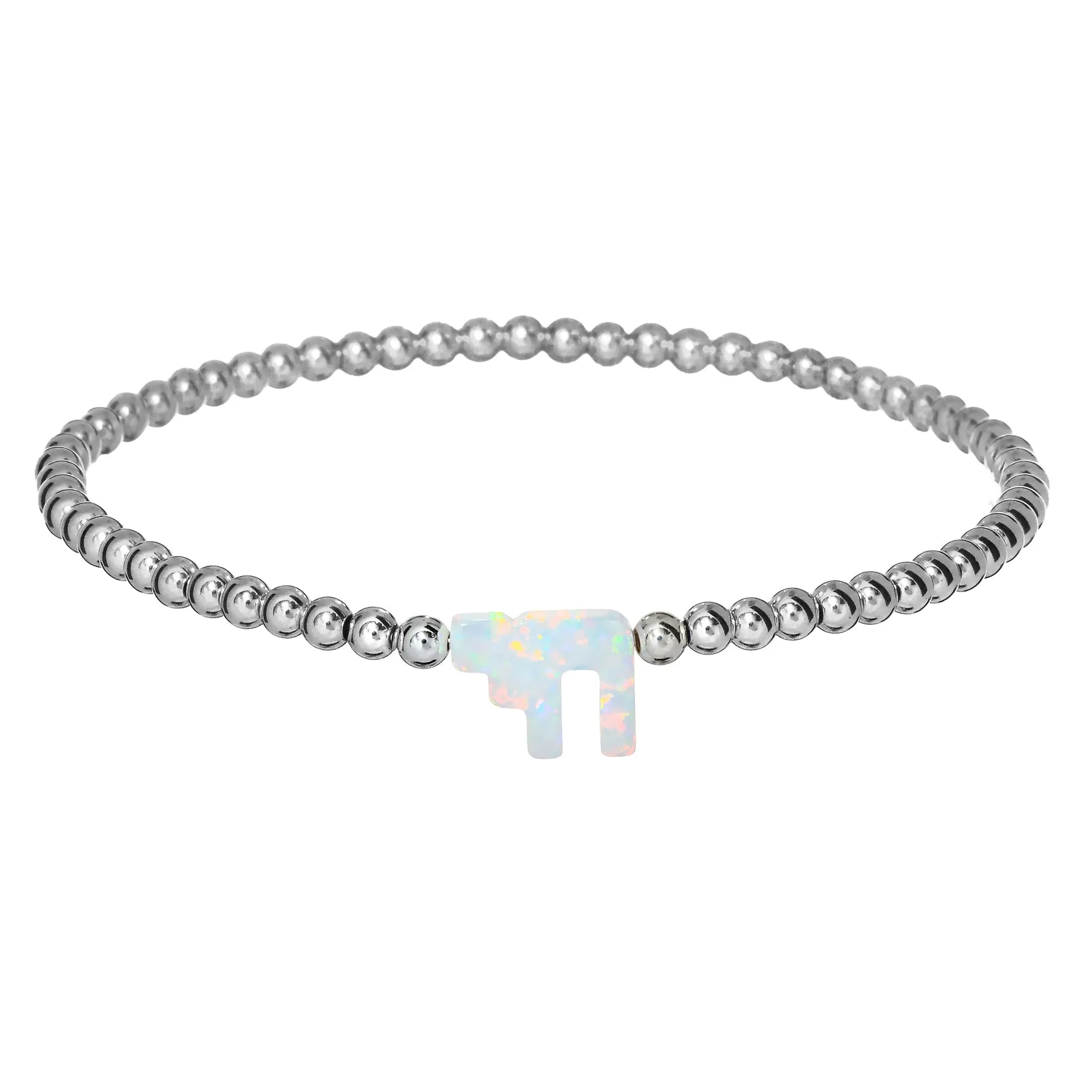 CHAI "LIFE" | Opal Charm and 14K Gold Filled Beads Bracelet