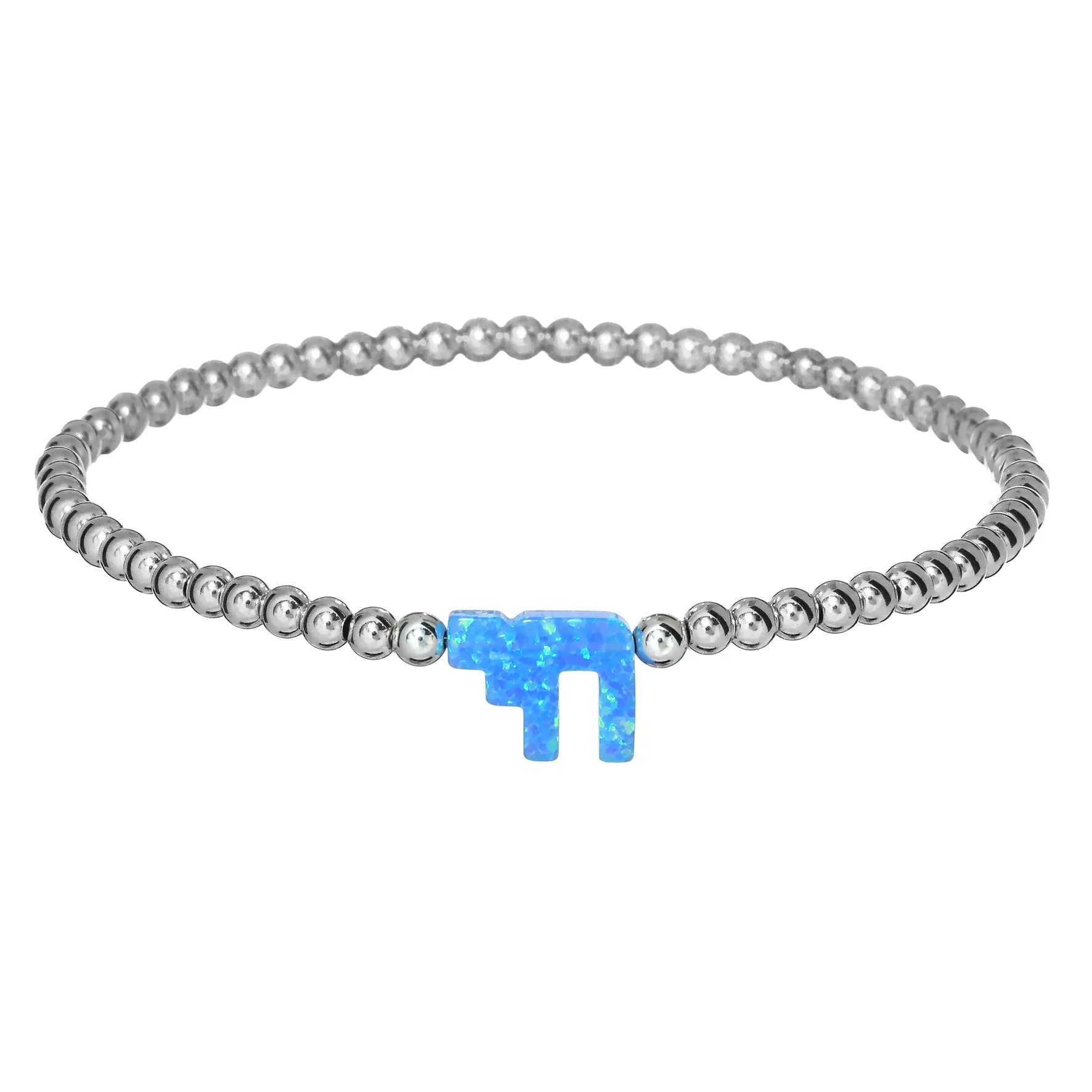 CHAI "LIFE" | Opal Charm and 14K Gold Filled Beads Bracelet