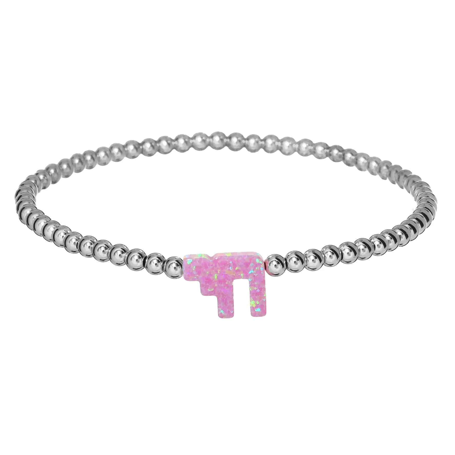 CHAI "LIFE" | Opal Charm and 14K Gold Filled Beads Bracelet