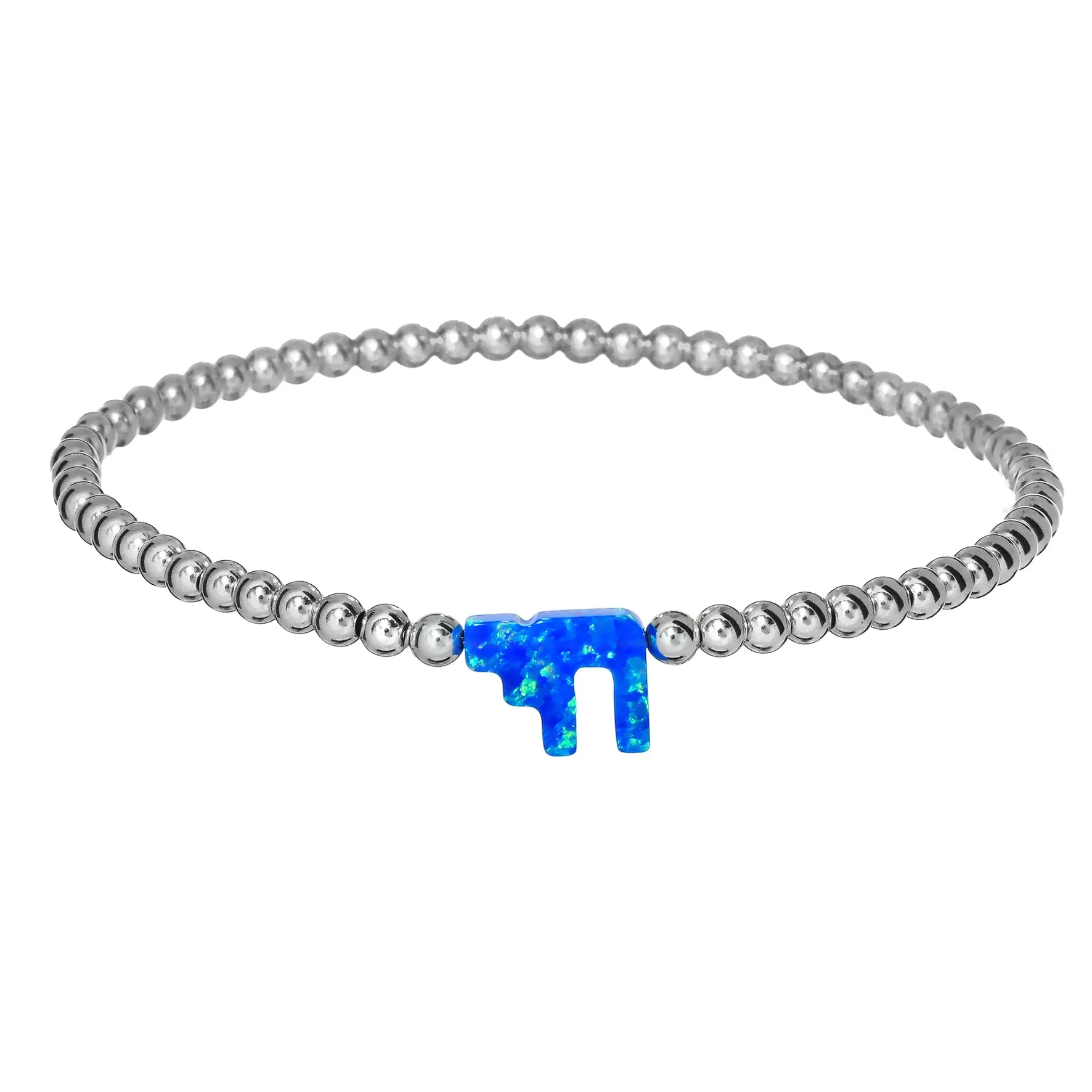 CHAI "LIFE" | Opal Charm and 14K Gold Filled Beads Bracelet
