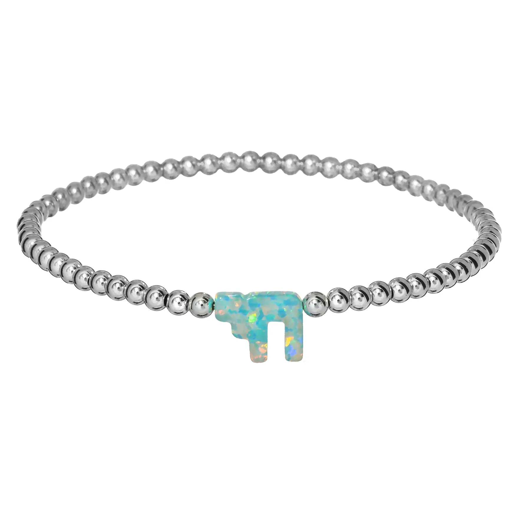 CHAI "LIFE" | Opal Charm and 14K Gold Filled Beads Bracelet