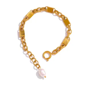 Chain Pearl Bracelet
