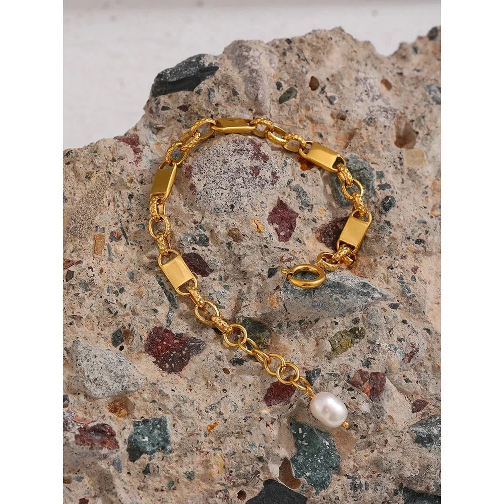 Chain Pearl Bracelet