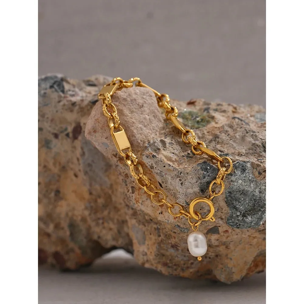 Chain Pearl Bracelet