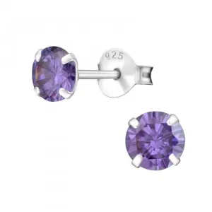 Children's Sterling Silver 'June Birthstone'  Stud Earrings