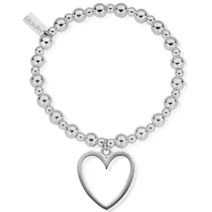ChloBo Mini Small Ball Open Heart Bracelet