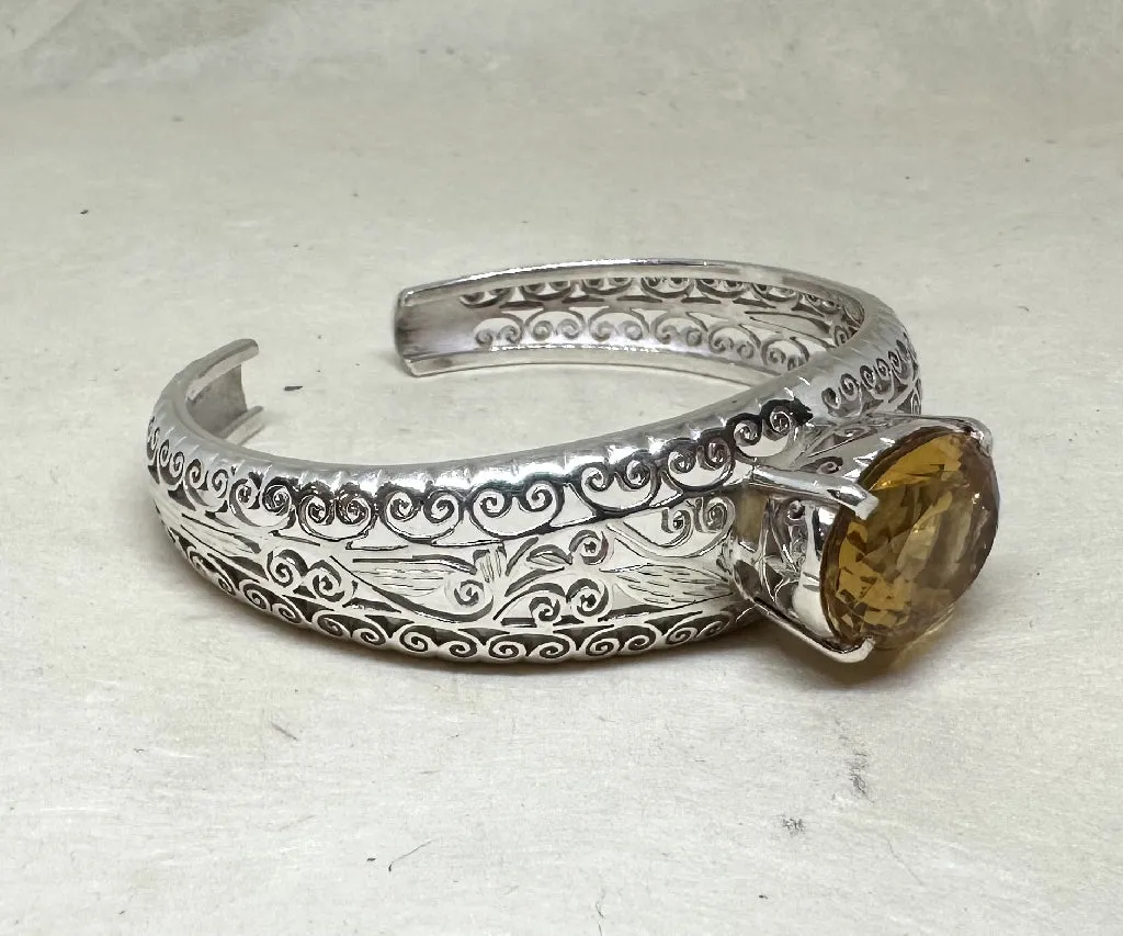 Citrine Silver Bracelet