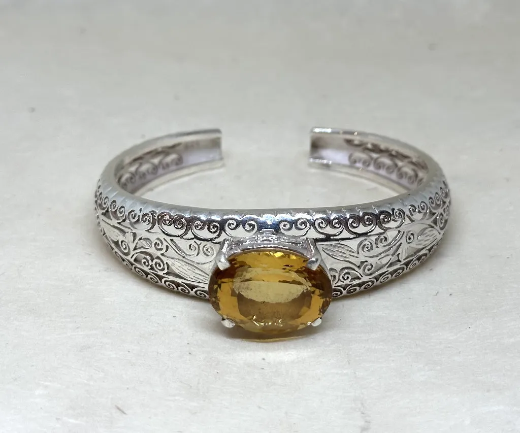 Citrine Silver Bracelet