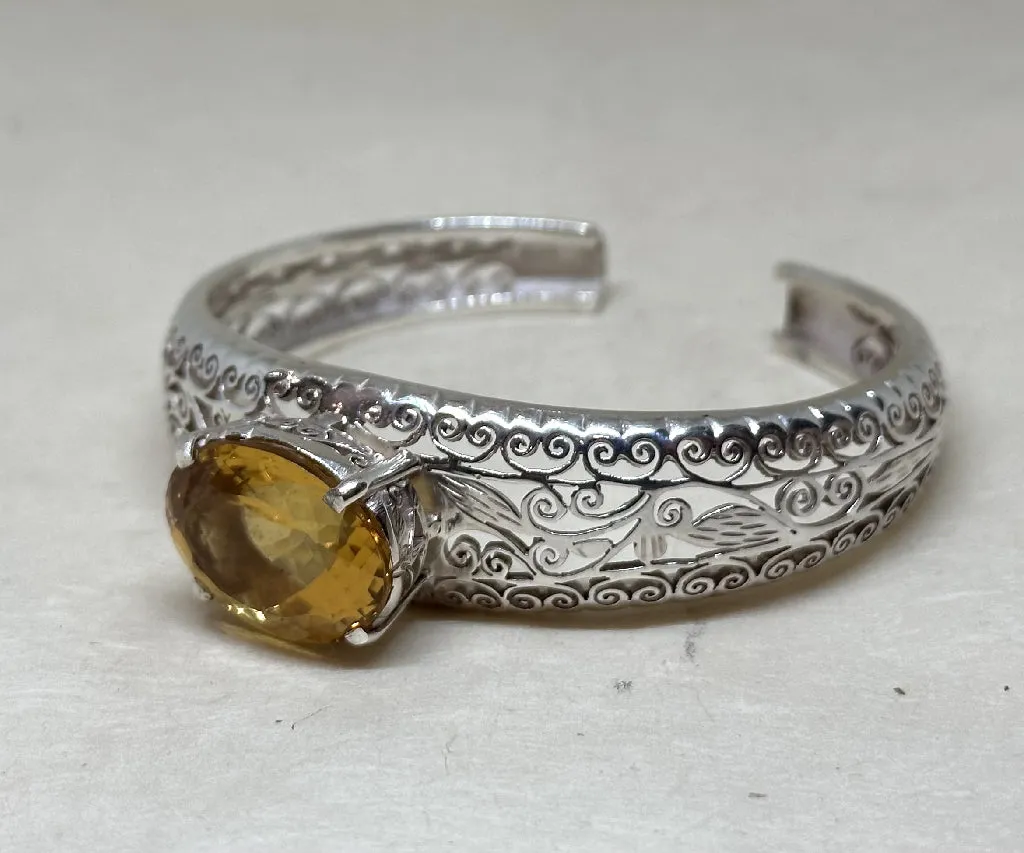 Citrine Silver Bracelet