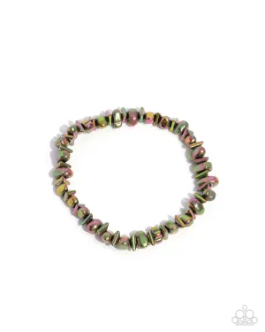 City Combination - Multi - Oil Spill Bead Paparazzi Men's Stretchy Bracelet