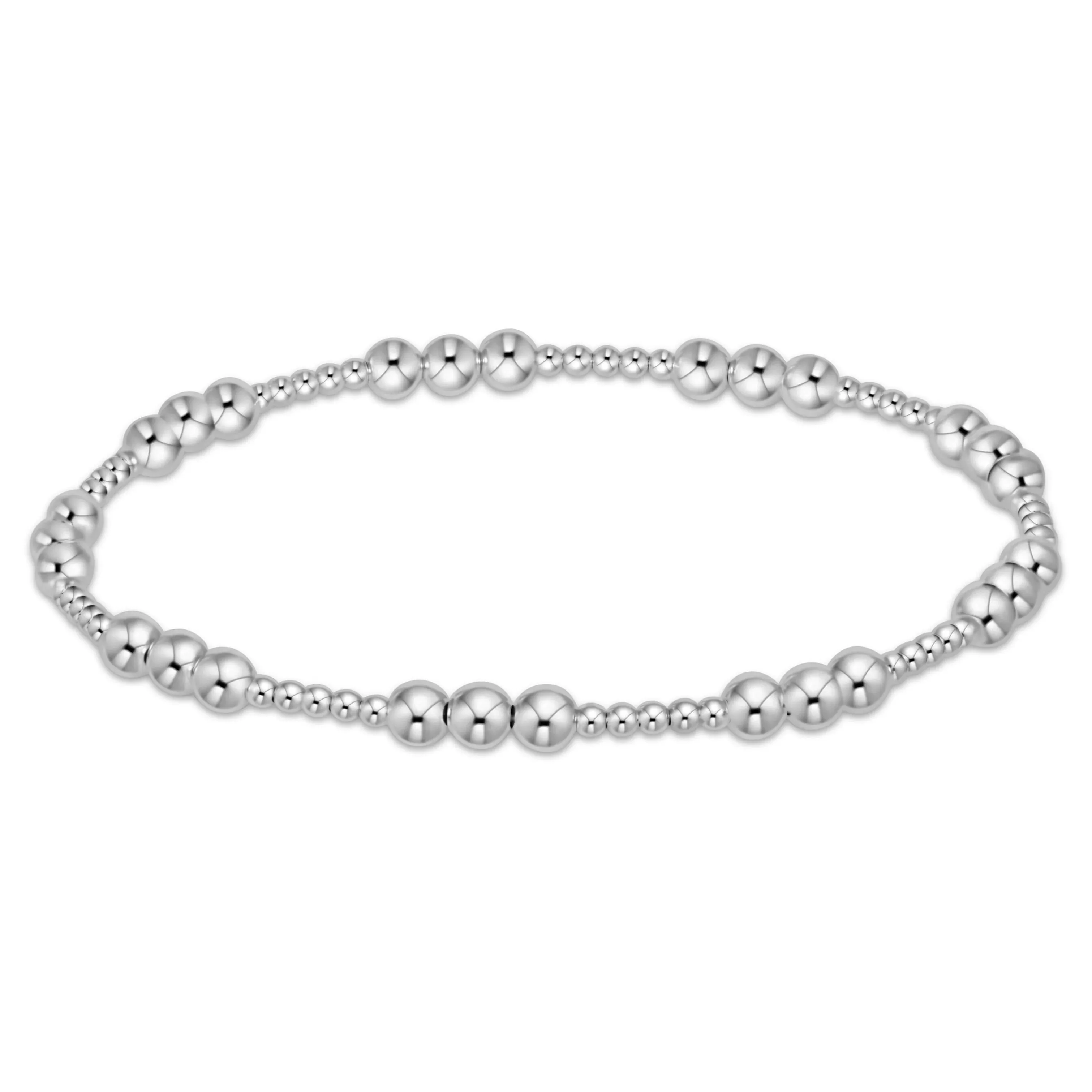 Classic Joy Pattern 5mm Bead Bracelet Sterling