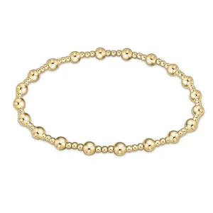 Classic Sincerity Pattern Gold Bead Bracelet 4mm