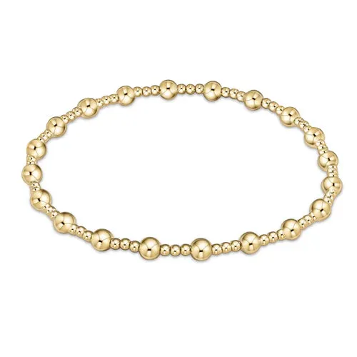 Classic Sincerity Pattern Gold Bead Bracelet 4mm