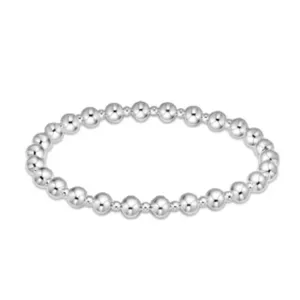 Classic Sterling Grateful Pattern 5mm Bead Bracelet